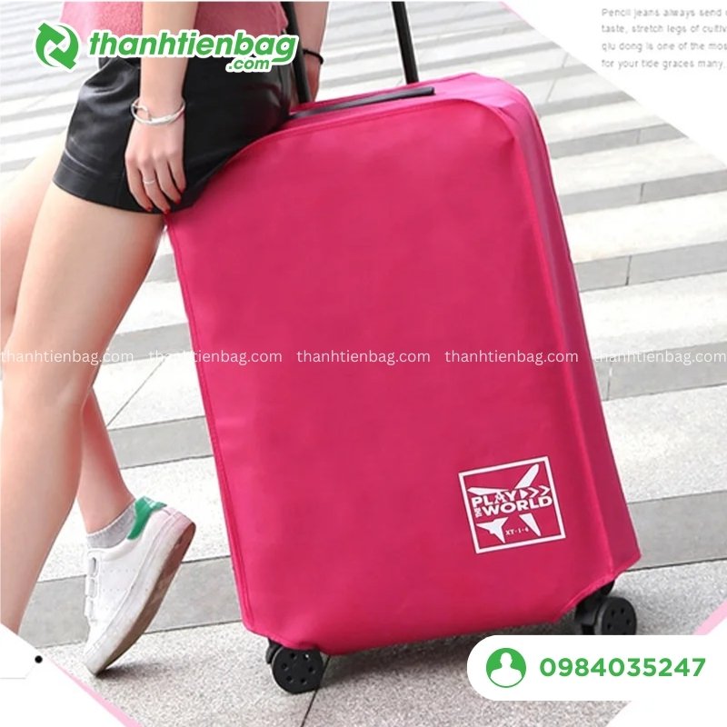 Túi vải bọc vali in logo quảng bá thương hiệu