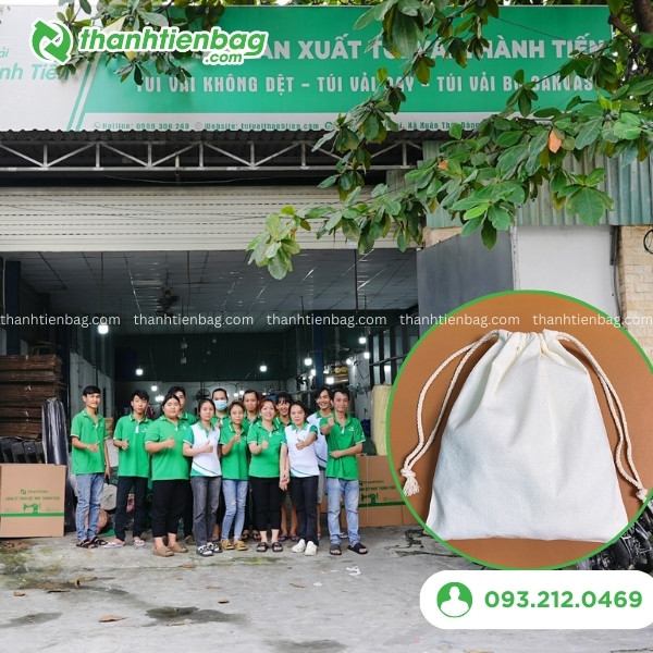xưởng may t&uacute;i vải canvas gi&acirc;y r&uacute;t