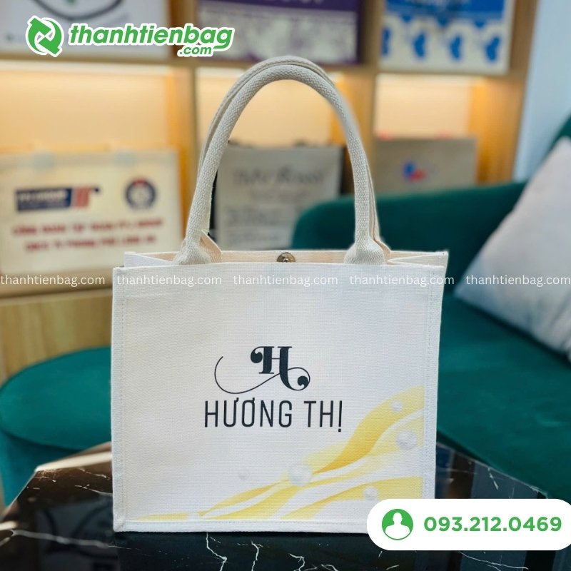 Mẫu túi vải đay quà tặng mỹ phẩm 5