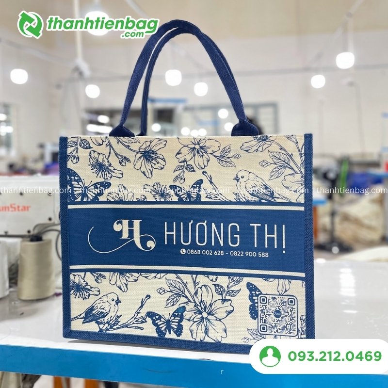 Mẫu túi vải đay quà tặng mỹ phẩm 1