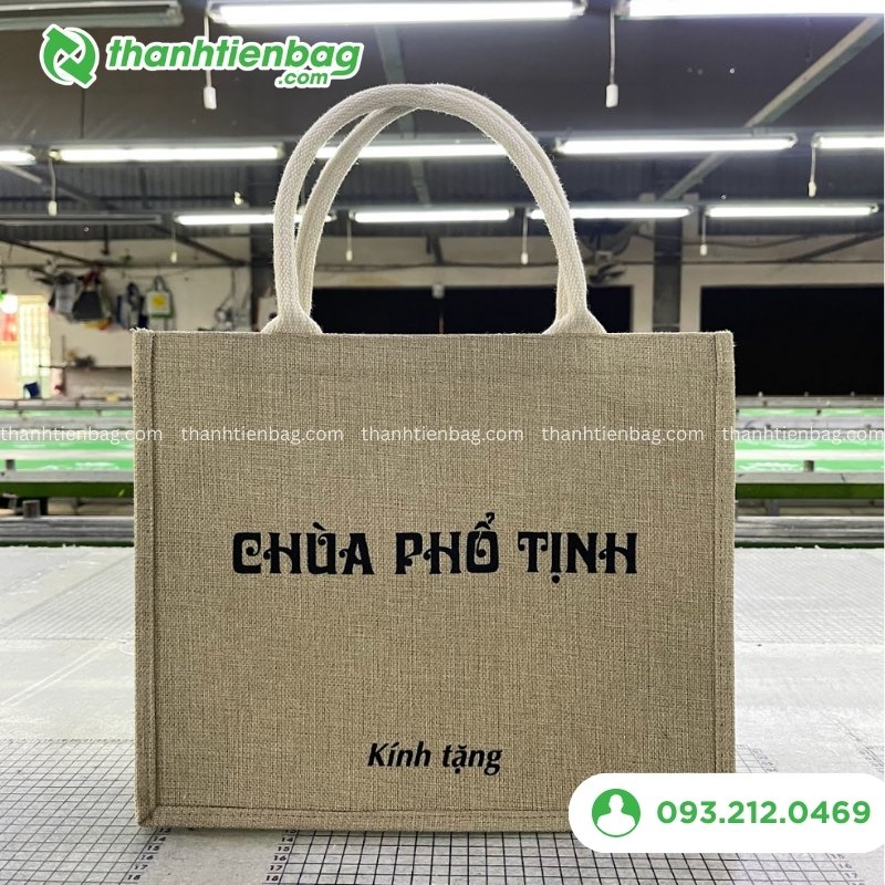 Mẫu túi đay phật giáo 3