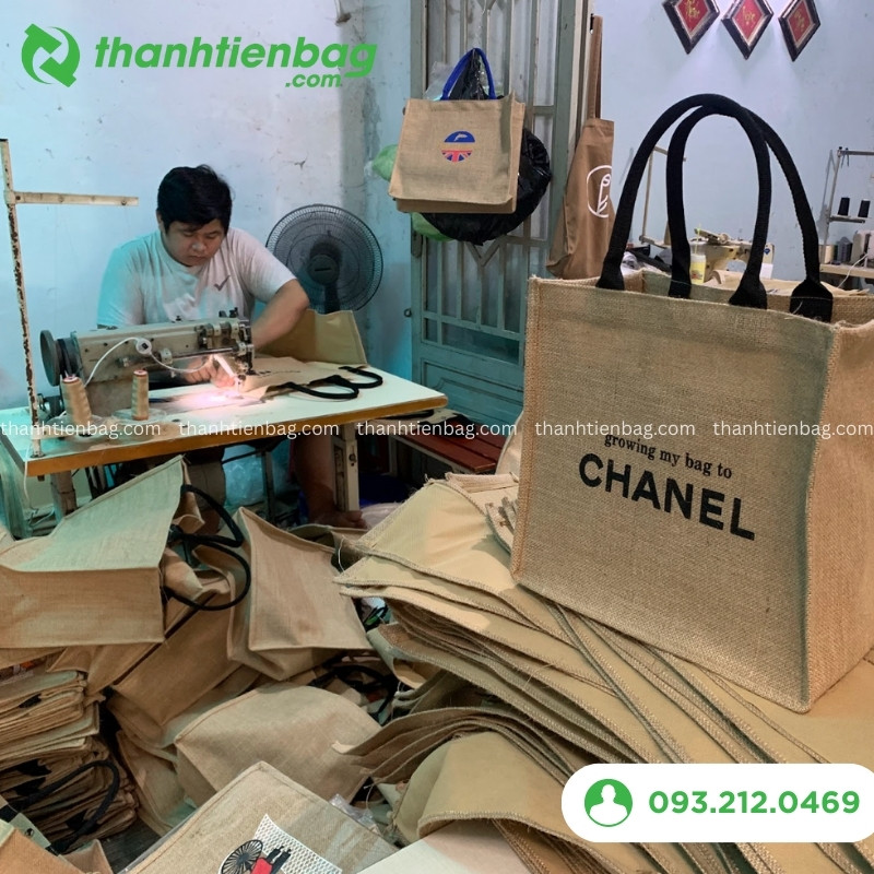  Quy trình may túi vải linen tại xưởng may Thành Tiến Bag